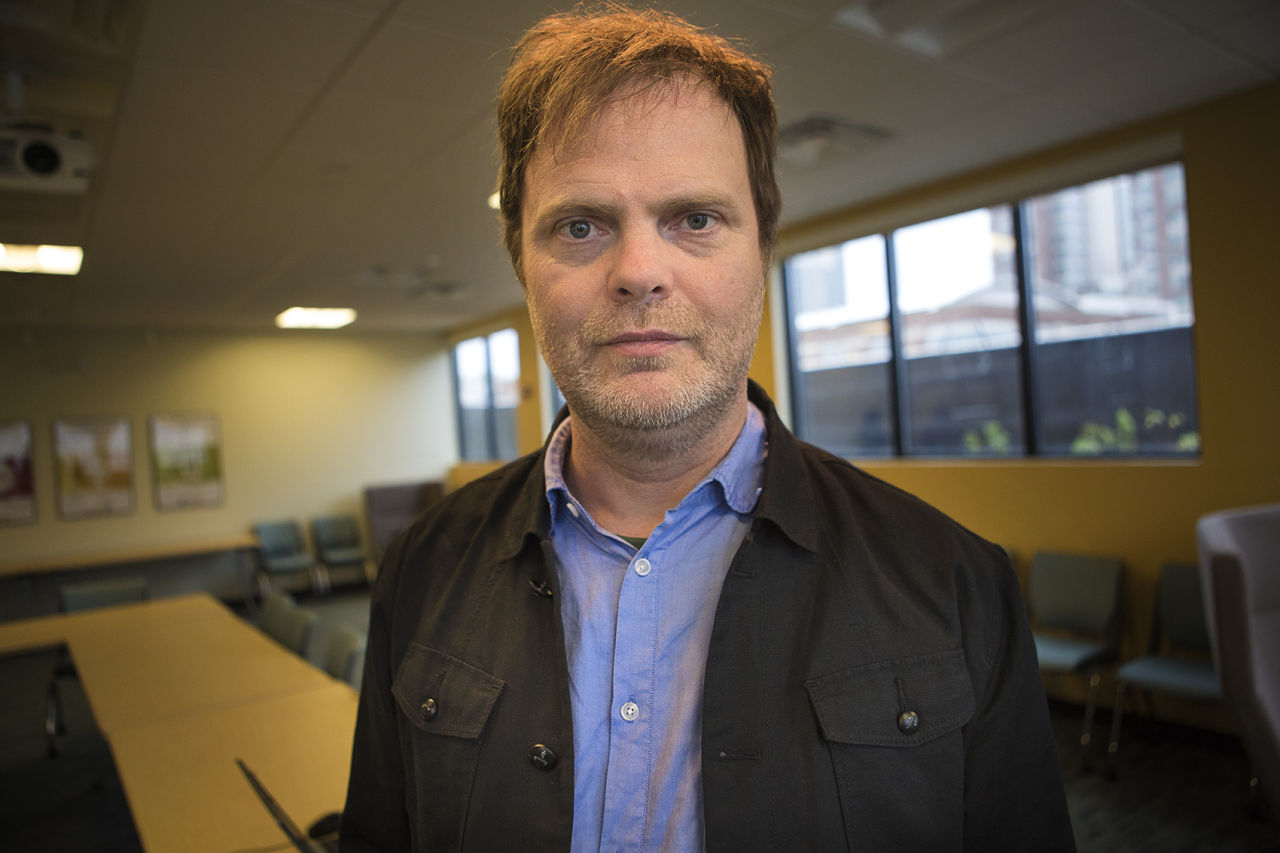 Rainn Wilson at the WBUR Studios Novenber 11, 2015. (JesseCosta/WBUR)