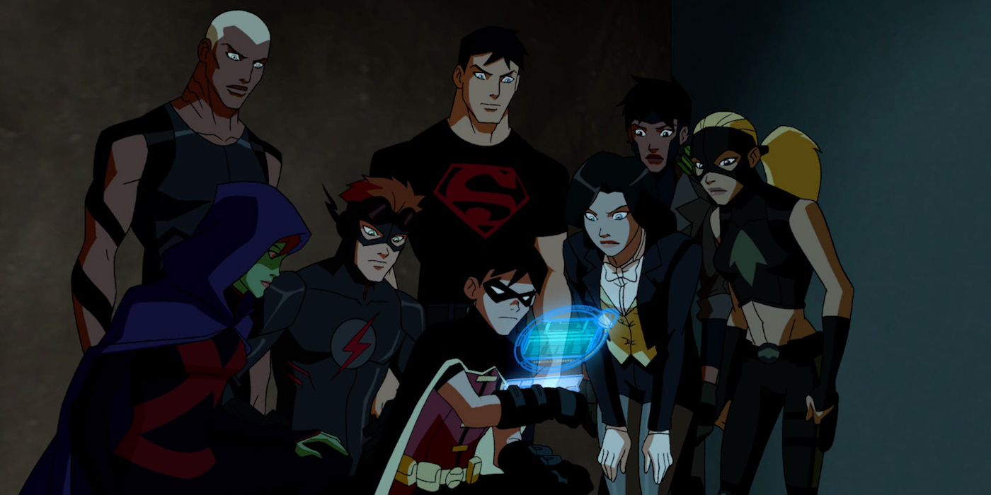 Aqualad-Robin-Kid-Flash-Artemis-Miss-Martian-Superboy-Rocket-and-Zatanna-in-Young-Justice-Episode-Auld-Acquaintance-