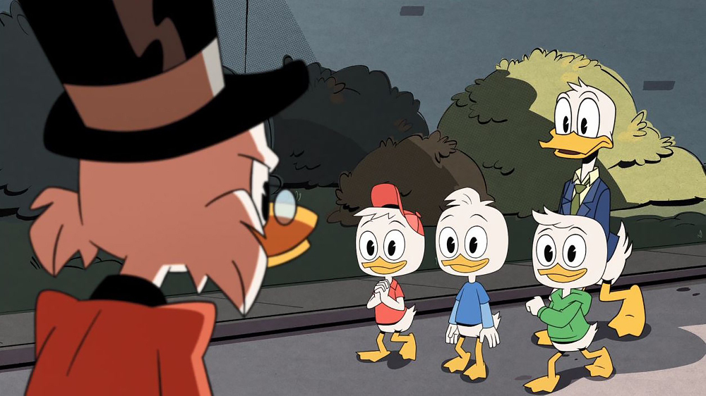 SCROOGE MCDUCK, HUEY, DEWEY, LOUIE, DONALD DUCK